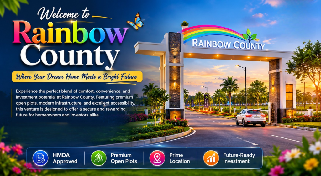 Premium Rainbow County HMDA approved open plots venture entrance