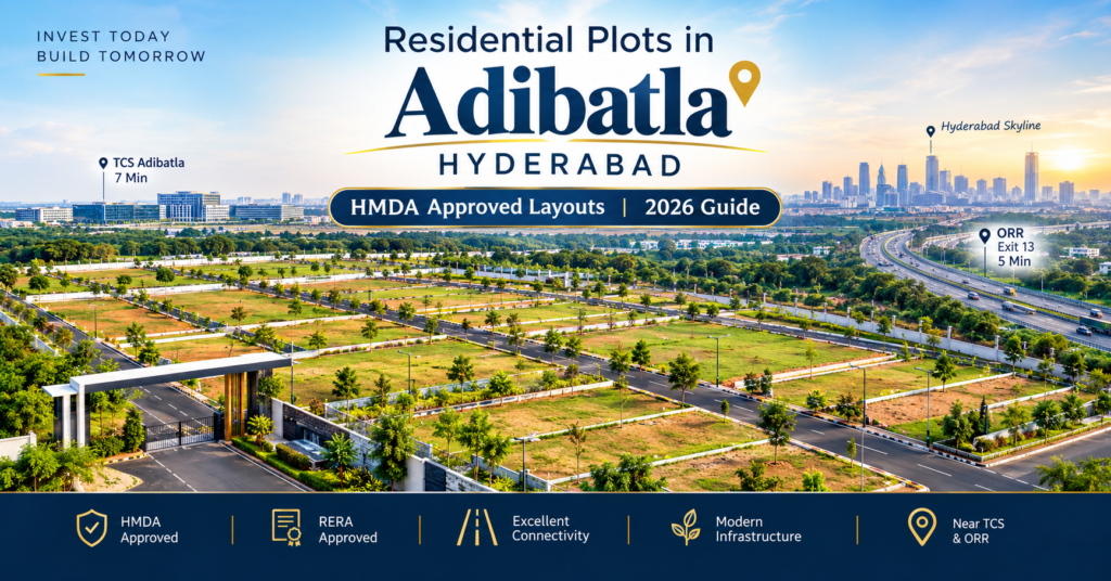 Residential Plots in Adibatla Hyderabad: HMDA Approved Layouts & 2026 Buyer’s Guide Residential plots in Adibatla Hyderabad